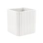 CUBO RIGATO CERAMICA BIANCO