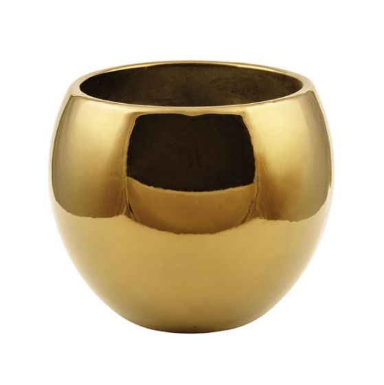 SFERA CERAMICA LISCIA ORO ELETTRO.