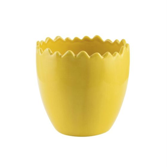 VASO CERAMICA UOVO GIALLO GRANDE