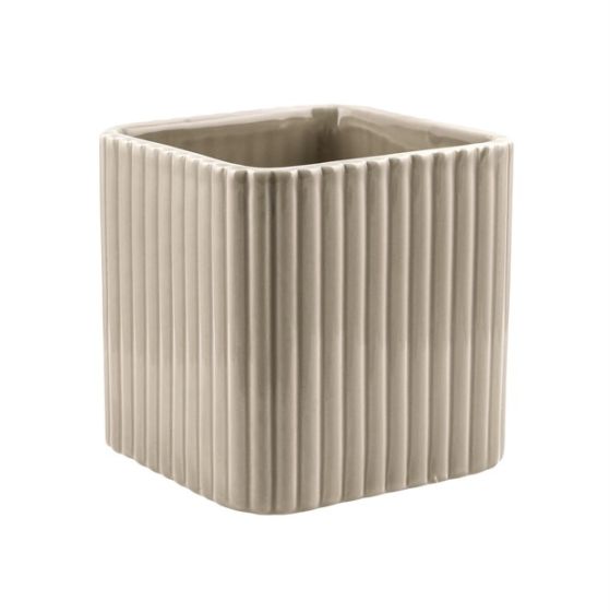 CUBO RIGATO CERAMICA TORTORA