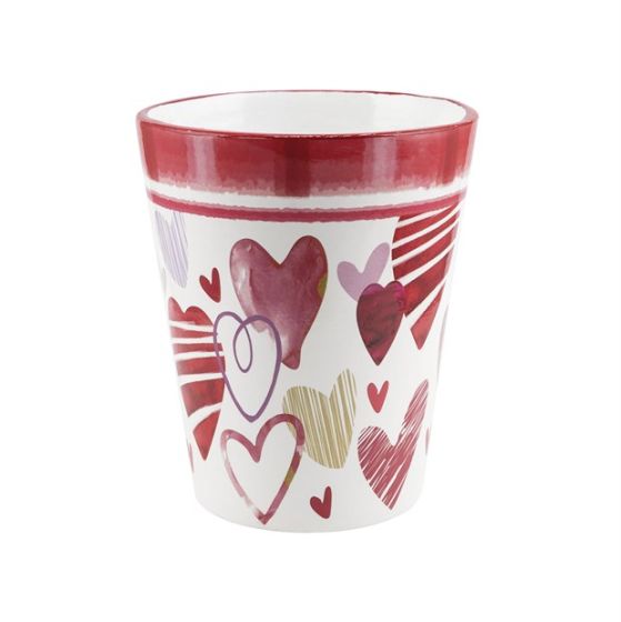 VASO CERAMICA CUORI