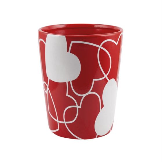 VASO CERAMICA CUORE ROSSO